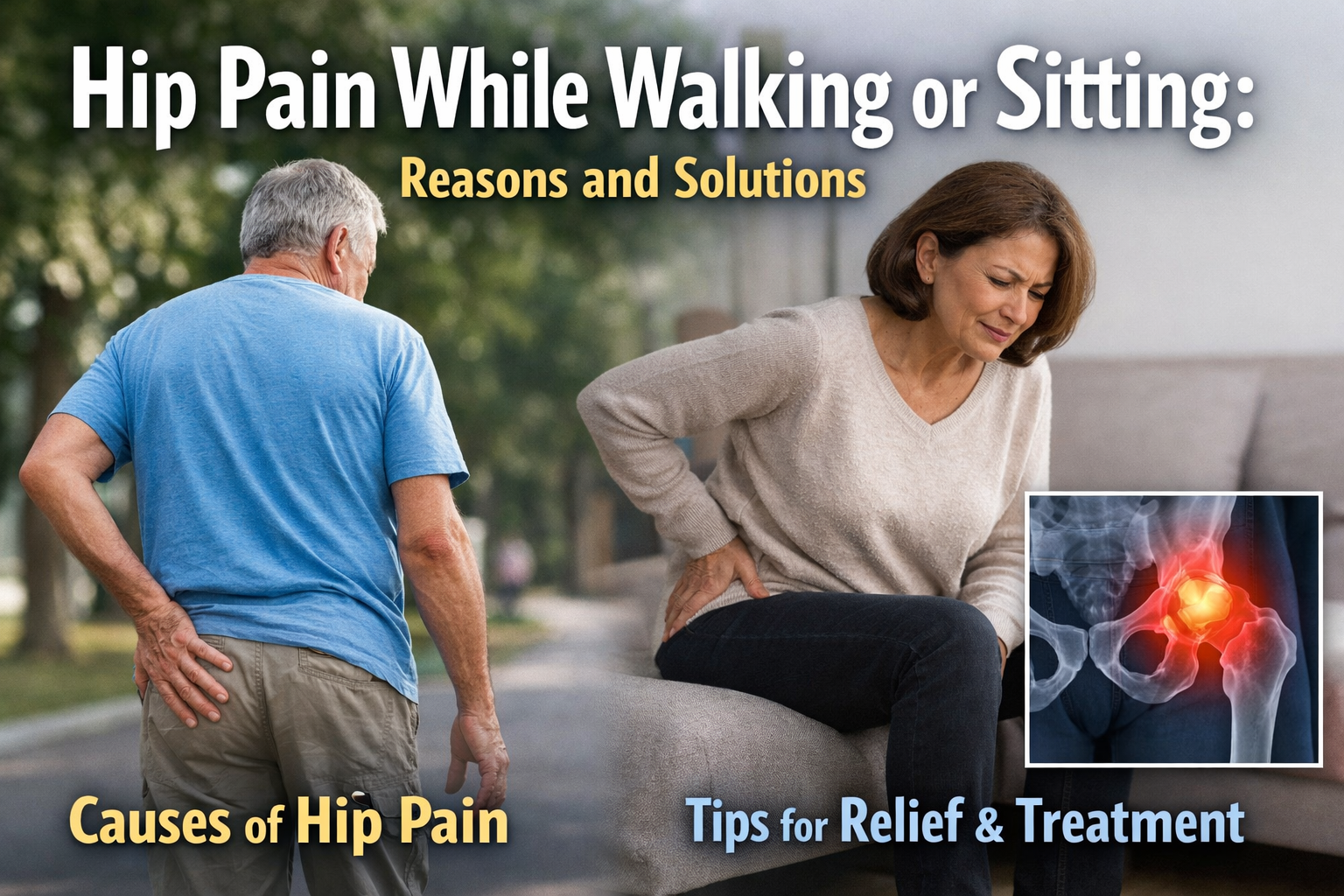 Hip Pain While Walking or Sitting: Reasons and Solutions